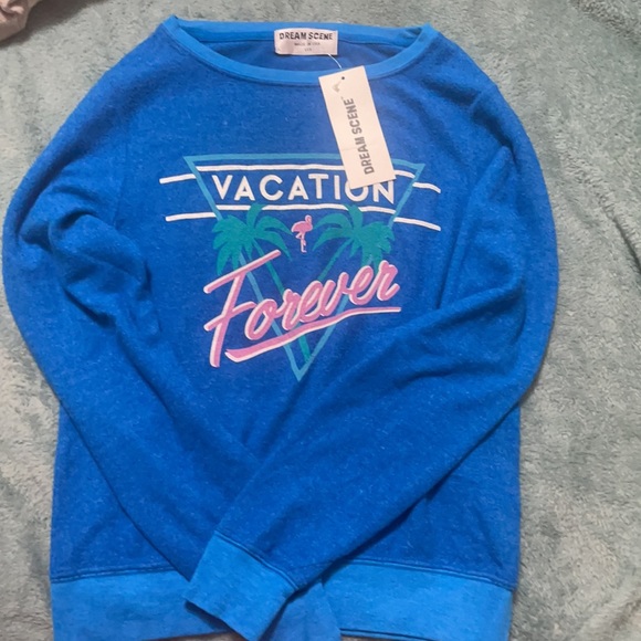 DREAM SCENE by WILDFOX Pullover in Bright Blue size XXS - Picture 3 of 4